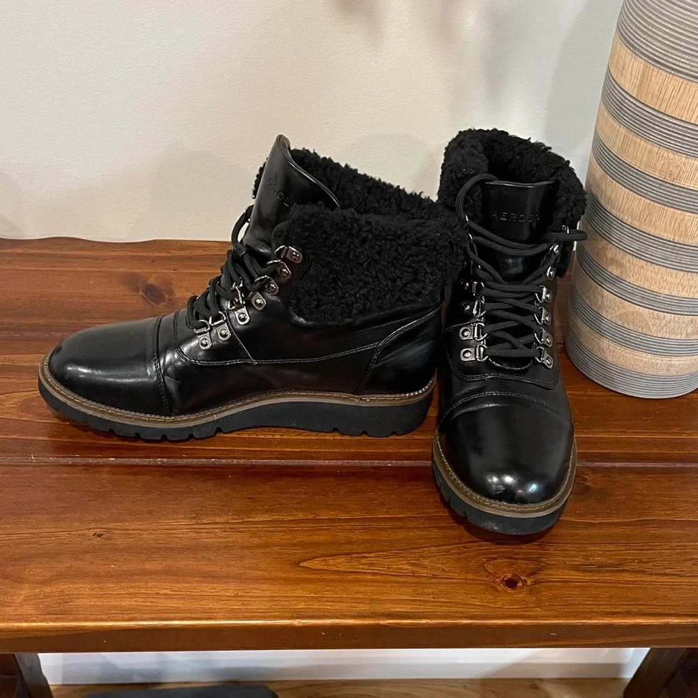 Aeropostale Black Leather Boots - Picture 4 of 7